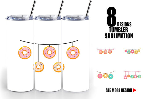 Tumbler Hanging Donut Sublimation artnoy 