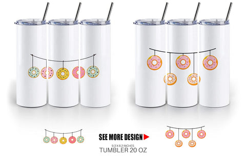 Tumbler Hanging Donut Sublimation artnoy 