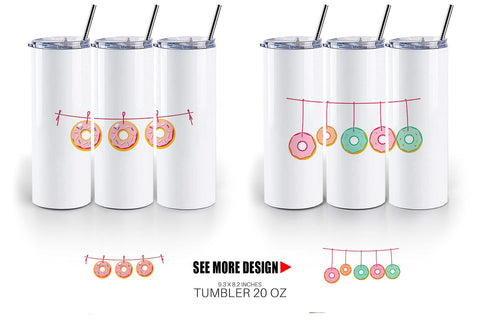 Tumbler Hanging Donut Sublimation artnoy 
