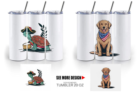 Tumbler Happy 4th of July Sublimation artnoy 