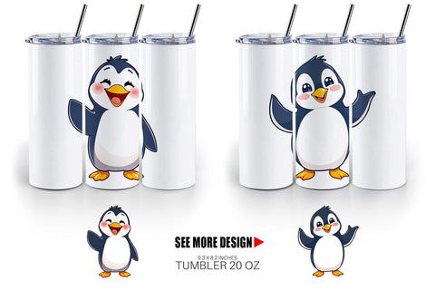 Tumbler Happy Penguin Sublimation artnoy 
