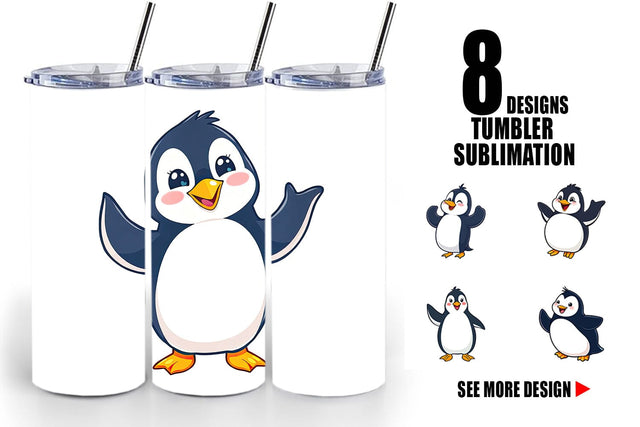 Tumbler Happy Penguin Sublimation artnoy 