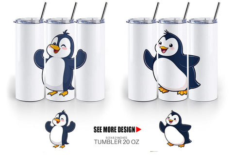 Tumbler Happy Penguin Sublimation artnoy 