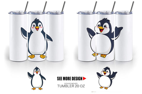 Tumbler Happy Penguin Sublimation artnoy 