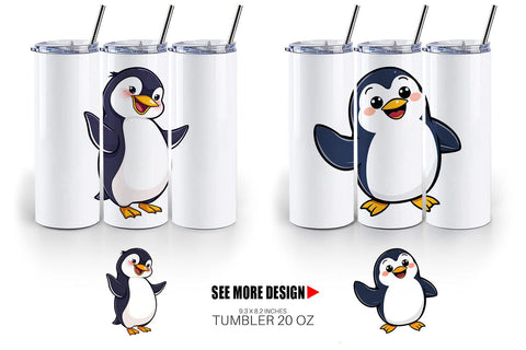 Tumbler Happy Penguin Sublimation artnoy 