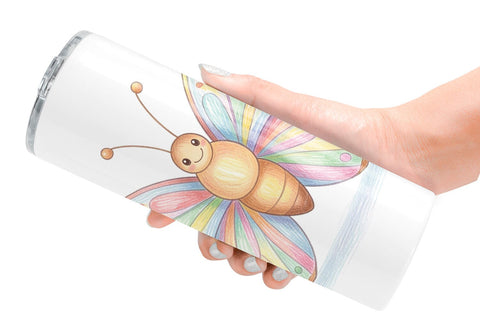 Tumbler Happy Round Garden Birthday Watercolor Sublimation artnoy 