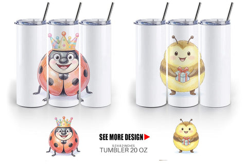 Tumbler Happy Round Garden Birthday Watercolor Sublimation artnoy 