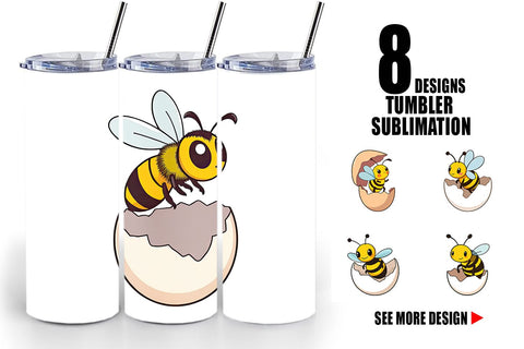 Tumbler Hatching Baby Bee Sublimation artnoy 