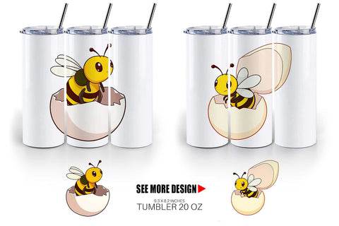 Tumbler Hatching Baby Bee Sublimation artnoy 