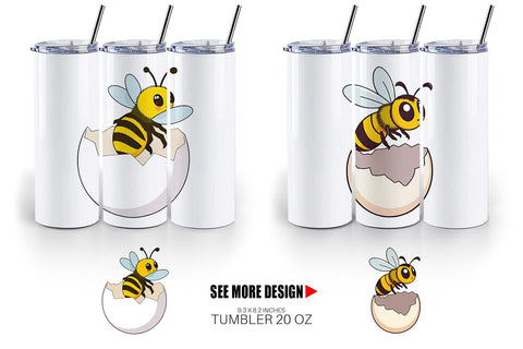 Tumbler Hatching Baby Bee Sublimation artnoy 