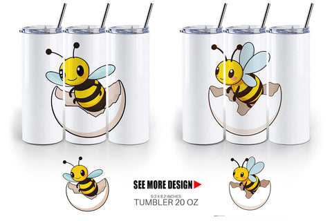 Tumbler Hatching Baby Bee Sublimation artnoy 