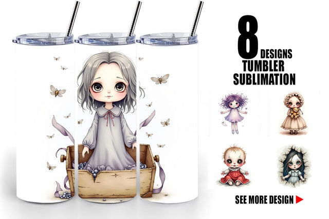 Tumbler Haunted Doll Spirits Sublimation artnoy 