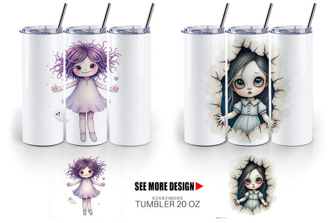 Tumbler Haunted Doll Spirits Sublimation artnoy 