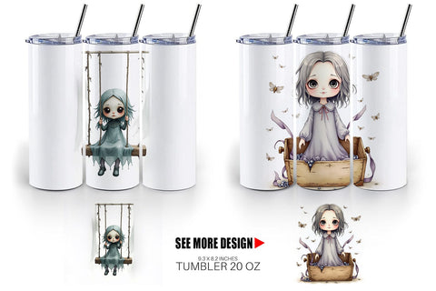 Tumbler Haunted Doll Spirits Sublimation artnoy 