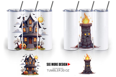 Tumbler Haunted Elements Sublimation artnoy 