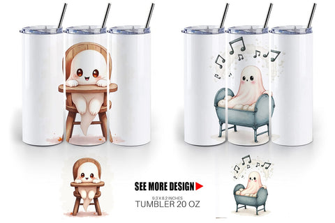Tumbler Haunted Nursery Ghosts Sublimation artnoy 