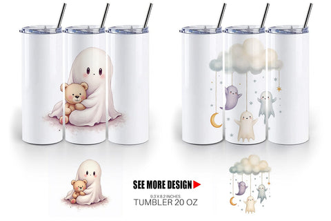 Tumbler Haunted Nursery Ghosts Sublimation artnoy 