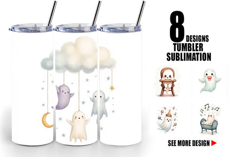 Tumbler Haunted Nursery Ghosts Sublimation artnoy 