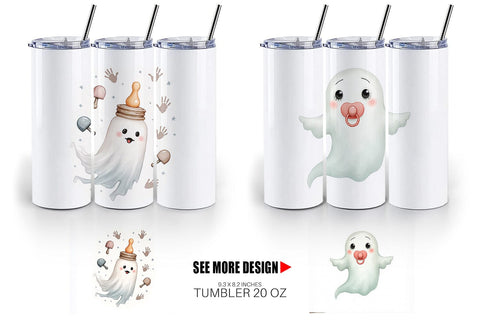 Tumbler Haunted Nursery Ghosts Sublimation artnoy 