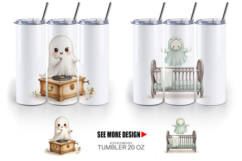 Tumbler Haunted Nursery Ghosts Sublimation artnoy 
