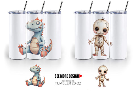 Tumbler Haunted Toy Squad Sublimation artnoy 