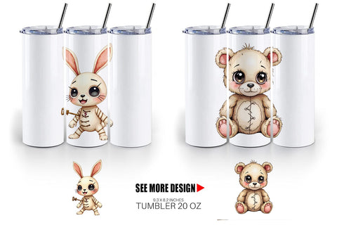 Tumbler Haunted Toy Squad Sublimation artnoy 