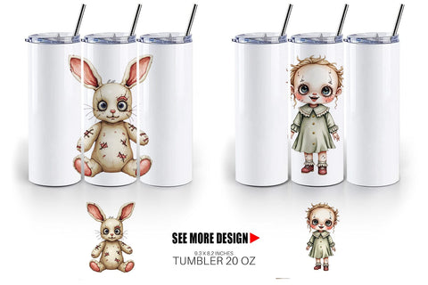 Tumbler Haunted Toy Squad Sublimation artnoy 
