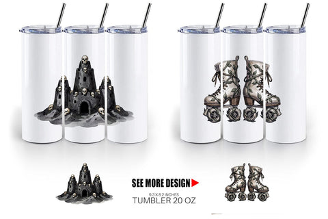 Tumbler Haunting Tropical Goth Vacation Sublimation artnoy 