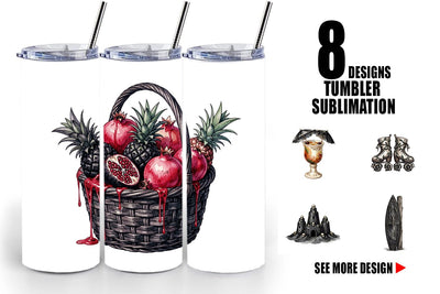 Tumbler Haunting Tropical Goth Vacation Sublimation artnoy 