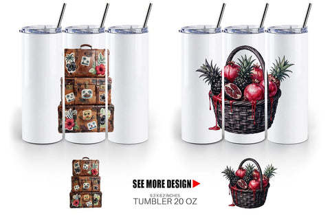 Tumbler Haunting Tropical Goth Vacation Sublimation artnoy 