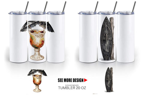 Tumbler Haunting Tropical Goth Vacation Sublimation artnoy 