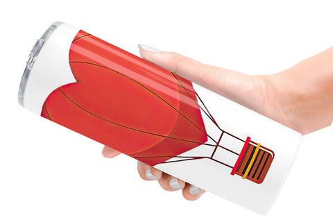 Tumbler Heart Hot Air Balloon Sublimation artnoy 