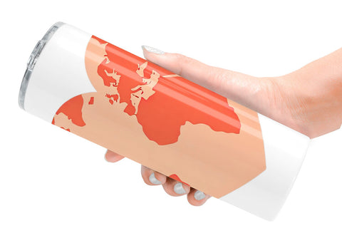 Tumbler Heart-Shaped Earth Sublimation artnoy 