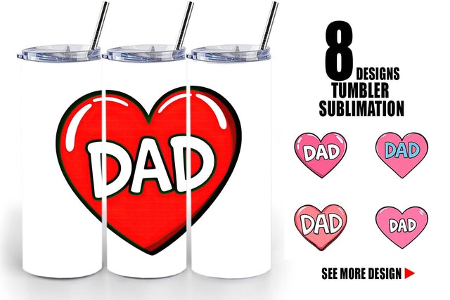 Tumbler Heart Sublimation artnoy 