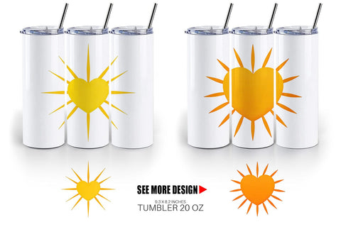 Tumbler Heart Sun Sublimation artnoy 