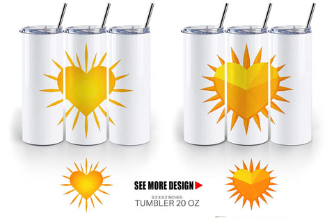 Tumbler Heart Sun Sublimation artnoy 