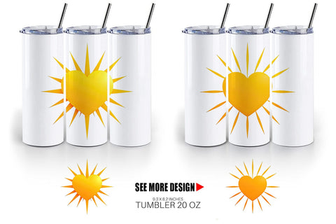 Tumbler Heart Sun Sublimation artnoy 