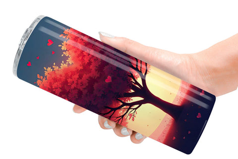 Tumbler Heart Trees Sublimation artnoy 