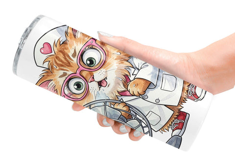 Tumbler Heatwave Feline Nurse Chaos Sublimation artnoy 