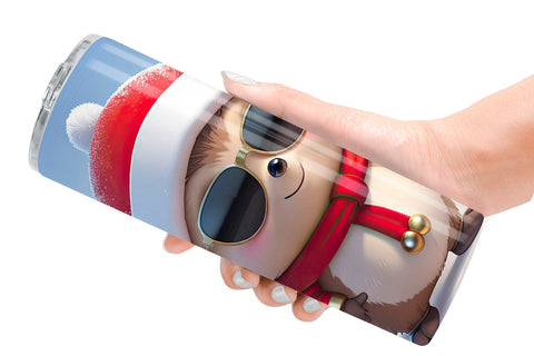 Tumbler Hedgehog Christmas Sublimation artnoy 
