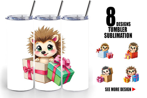 Tumbler Hedgehog Gift Sublimation artnoy 