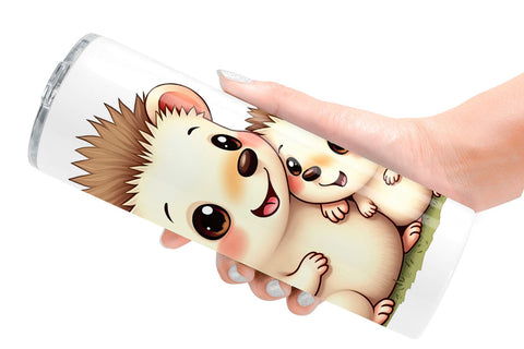 Tumbler Hedgehog Mother's Day Sublimation artnoy 