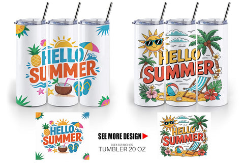 Tumbler Hello Summer Bundle Sublimation Sublimation artnoy 