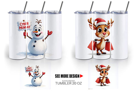 Tumbler Holiday Shoppers Sublimation artnoy 