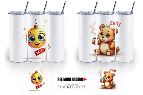 Tumbler Holiday Shoppers Sublimation artnoy 