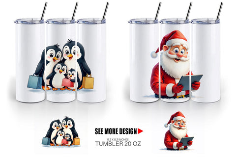 Tumbler Holiday Shoppers Sublimation artnoy 