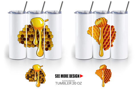 Tumbler Honeycomb Sublimation artnoy 