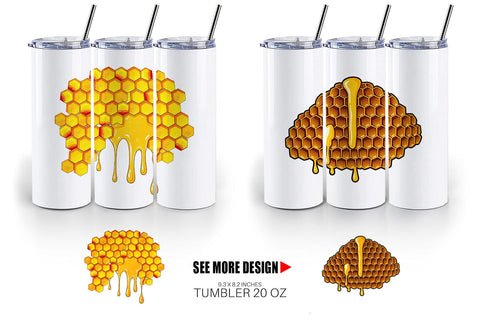 Tumbler Honeycomb Sublimation artnoy 