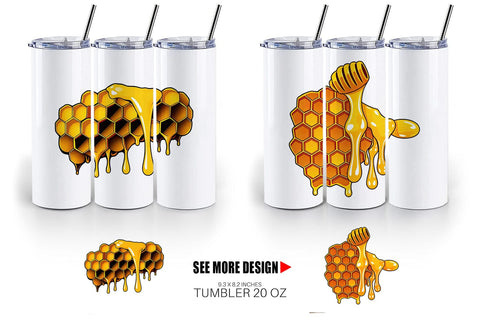 Tumbler Honeycomb Sublimation artnoy 