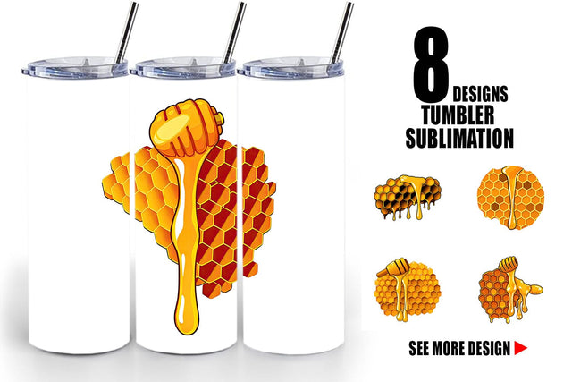 Tumbler Honeycomb Sublimation artnoy 